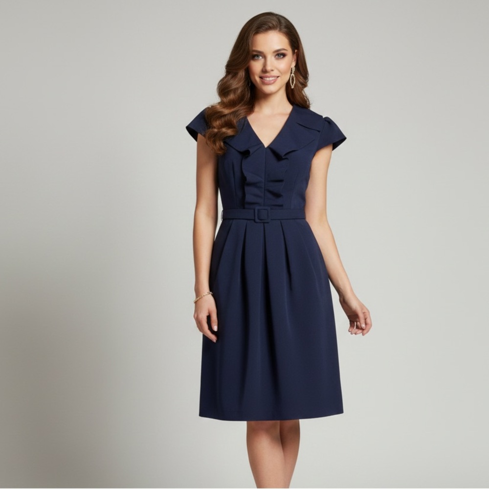 Laundry by design Elegant Navy Blue‎ Midi Dress